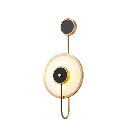 LED ΑΠΛΙΚΑ ΤΟΙΧΟΥ 5W 3000K, BLACK+GOLD,NUBIA 