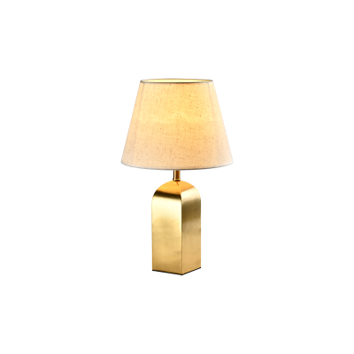 PONZA TABLE LAMP 1XE27 GOLD/FLAX PONZA TABLE LAMP 1XE27 GOLD/FLAX