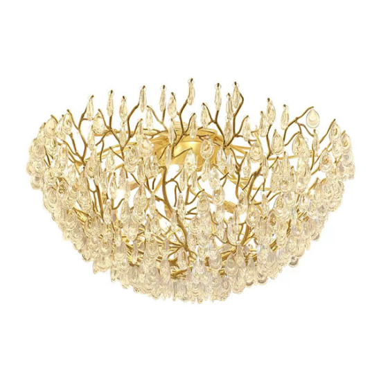 ROMAN CEILING LAMP 11XG9 GOLD/CRYSTALS