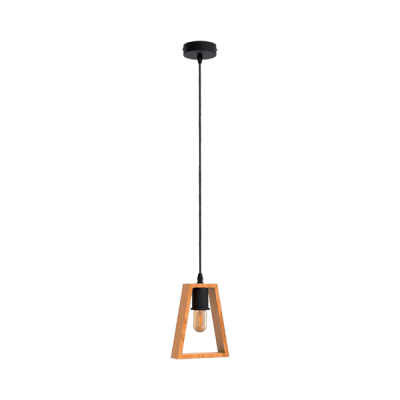 RONNY PENDANT 1xE27 BLACK/WOOD