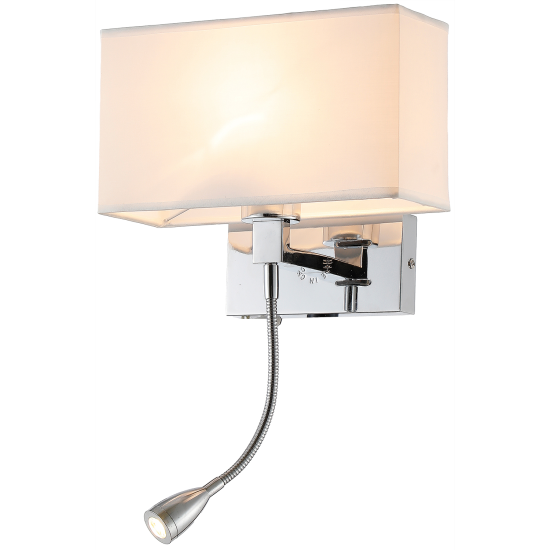 ROSA LED ΑΠΛΙΚΑ 3W 4000K + 1XE27, CHROME