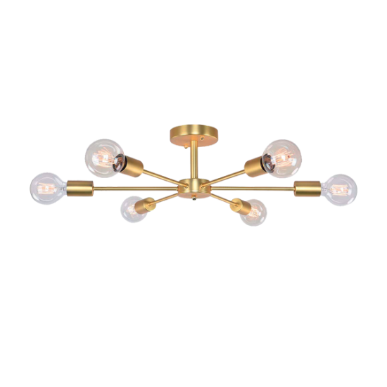 ROXI CEILING LAMP 6xE27 GOLD