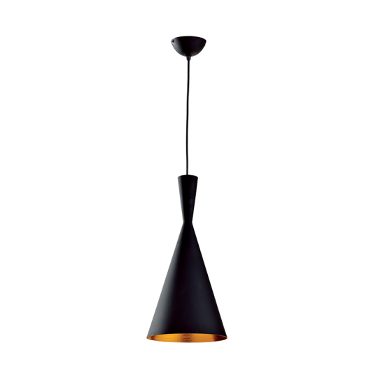 TIM-1A PENDANT 1xE27 D190mm BLACK/GOLD