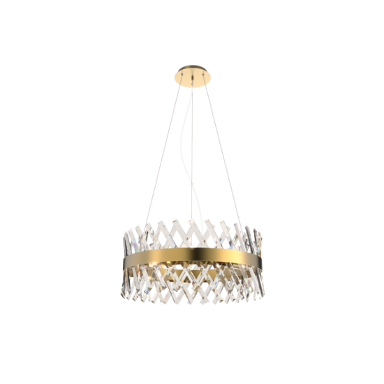 WILLIAM LUX CHANDELIER 8xE14 ANTIQUE BRASS