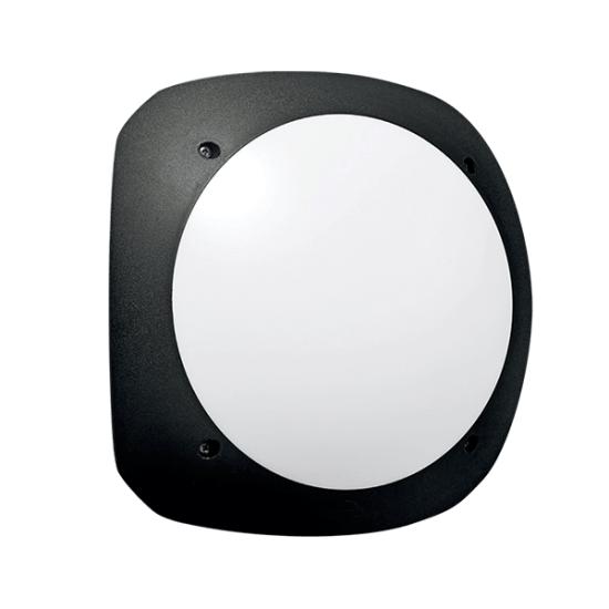 STUCCHI WALL FIXTURE E27 WITH BACKLIGHT IP66 BLACK