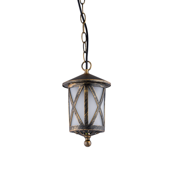 ERIK 103 LANTERN HANGING 1XE27 IP44 ANTIQUES BRASS