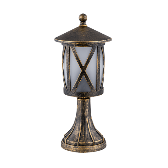 ERIK 104 LANTERN STAND 1XE27 H370mm IP44 ANTIQUES BRASS