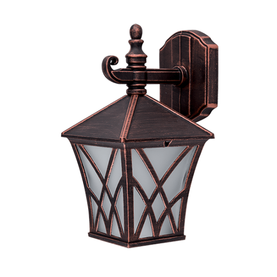 ALEK 302 LANTERN DOWN 1XE27 IP44 ANTIQUE COPPER 