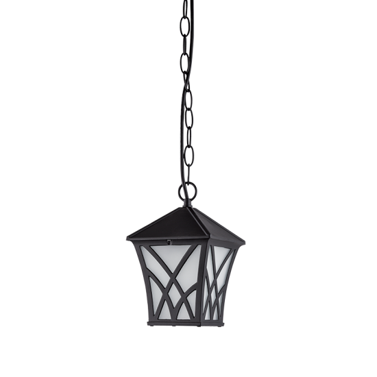 ALEK 303 LANTERN HANGING 1XE27 IP44 MATT BLACK 