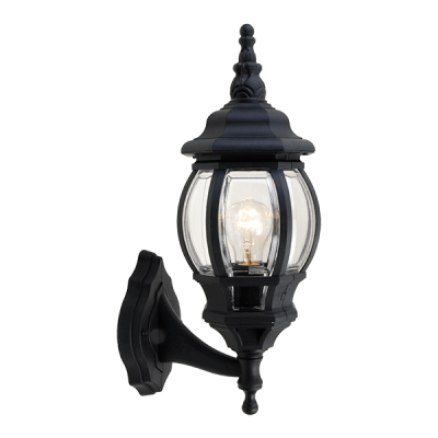 ΦΑΝΑΡΙ UPWARD 1XE27 BLACK IP44 JAMES  ΦΑΝΑΡΙ UPWARD 1XE27 BLACK IP44 JAMES