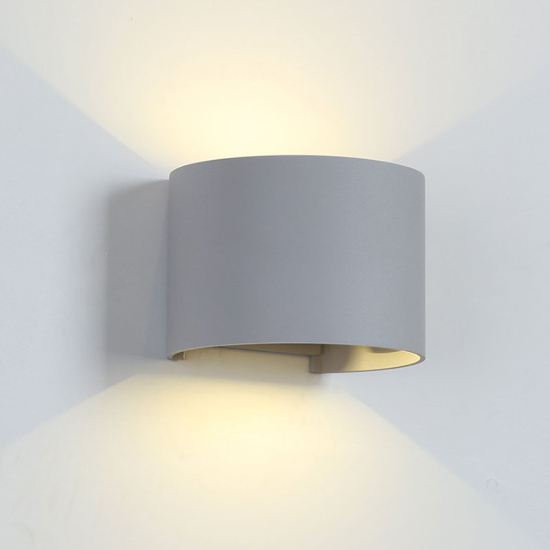 969 LED WALL LIGHT ROUND 2X5W 4000K IP54 GREY