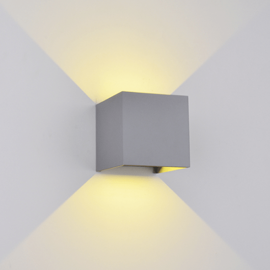 969 LED WALL LIGHT SQUARE 2X5W 4000K IP54 GREY