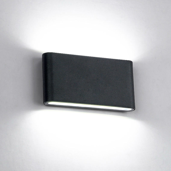 969 LED WALL LIGHT ROUNDED 2X6W 4000K IP65 BLACK