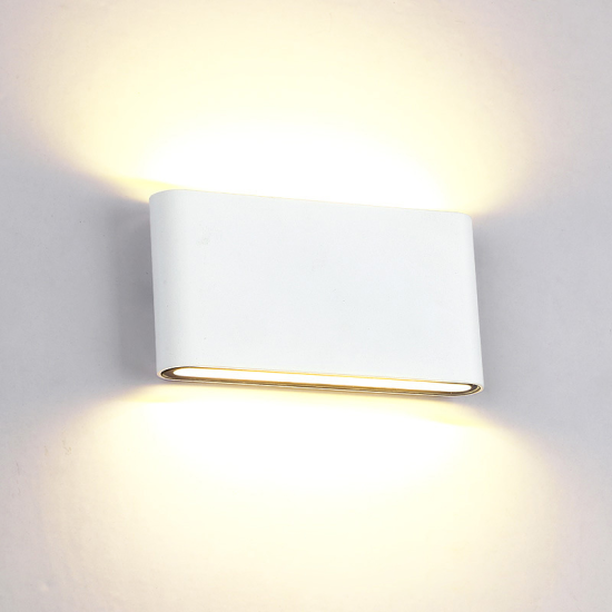 969 LED WALL LIGHT ROUNDED 2X6W 4000K IP65 WHITE