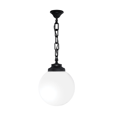 GLOBE 250 OPAL GARDEN HANGING LAMP 1XE27 IP55 BL