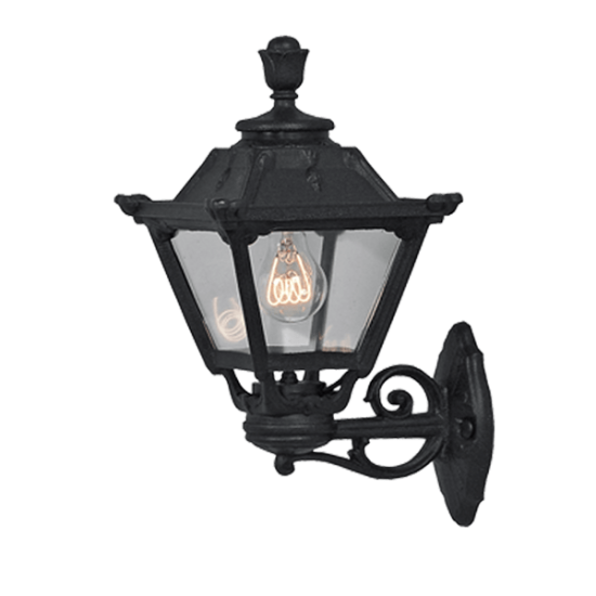 GOLIA WALL LATERN UPWARD 1XE27 IP55 BLACK