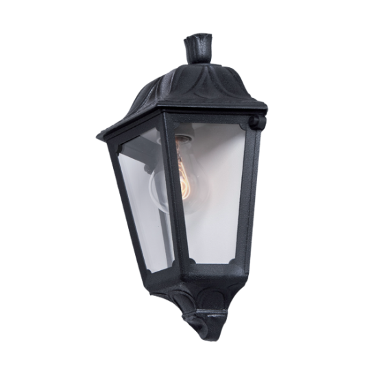 IESSE WALL HALF LATERN 1XE27 IP55 BLACK