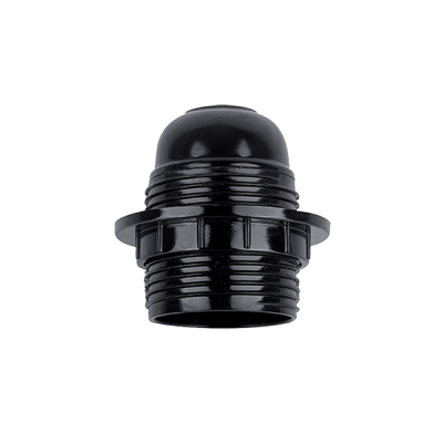 LAMP HOLDER PENDANT WITH RING BAKELITE E27 BLACK