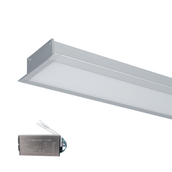 HIGH POWER LED PROFILE RECESSED S48 40W 4000K GREY +ЕМ