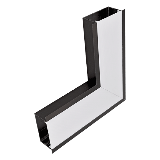 L-CORNER FOR LED PROFILES RECESSED S48 BLACK