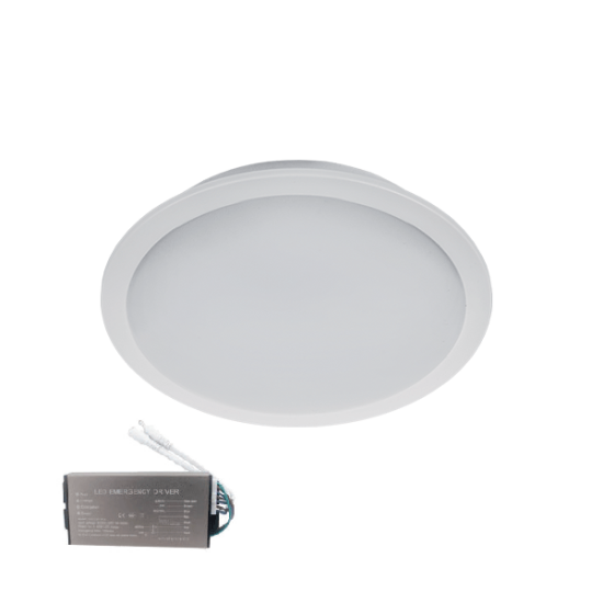 LED PANEL ROUND 10W 6300-6500K D150 IP65+ EM