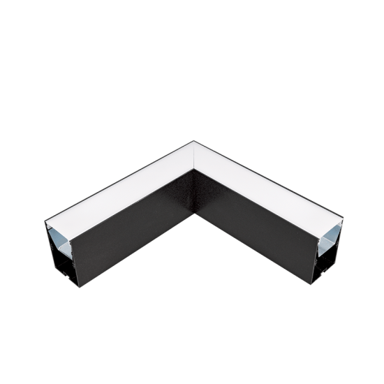 L-CORNER FOR LED PROFILES SURFACE S77 BLACK