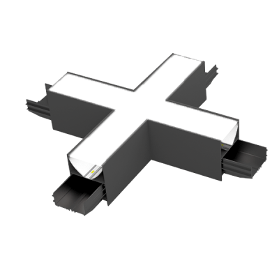 X-CONNECTOR FOR ELMARK PROFILE SURFACE 3000K BLACK X-CONNECTOR FOR ELMARK PROFILE SURFACE 3000K BLACK