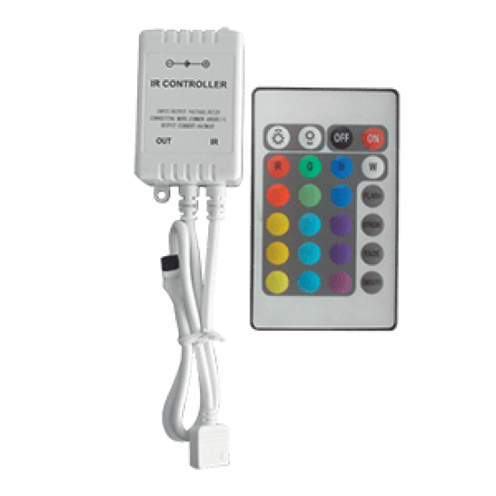 LEDRGB IR CONTROLLER FOR LED STRIP 12V 3X2A 24 KEY