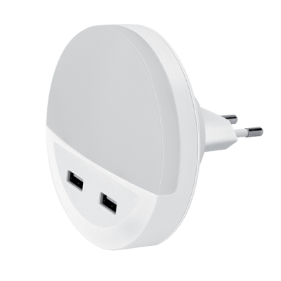 LED NIGHT LAMP WITH 2XUSB 0.5W 4000K LED NIGHT LAMP WITH 2XUSB 0.5W 4000K