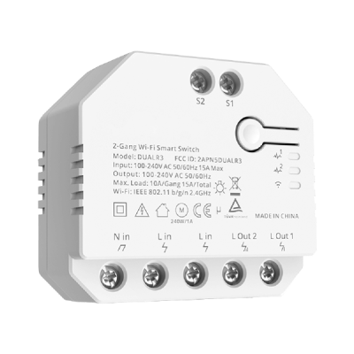 DUALR3-195009 2-GANG WI-FI SMART SWITCH DUALR3-195009 2-GANG WI-FI SMART SWITCH