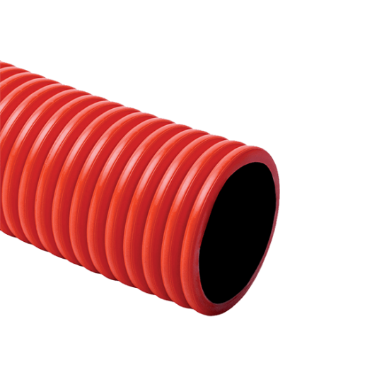 FLEXIBLE DOUBLECOAT CORRUGATED PIPE Ф52/Ф63 RED