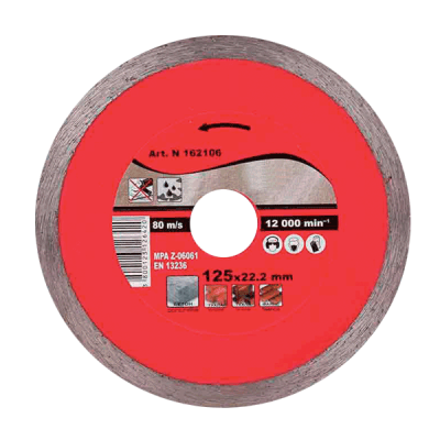 DIAMOND CUTTING DISC WET 125Х22.2mm DIAMOND CUTTING DISC WET 125Х22.2mm