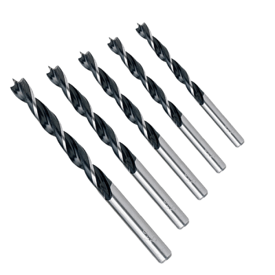 BRAD POINT DRILL FOR WOOD- SET 5pcs- Ø4 5 6 8 10mm BRAD POINT DRILL FOR WOOD- SET 5pcs- Ø4 5 6 8 10mm