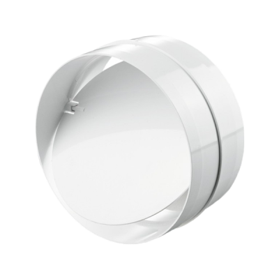 CONNECTOR WITH BACKDRAFT DAMPER FOR ROUND DUCTS