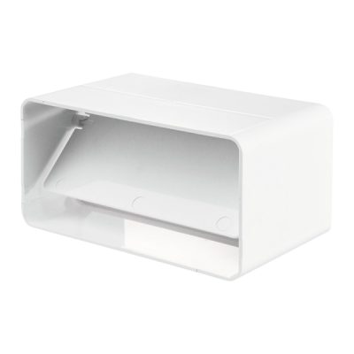 PLASTIC FLAT DUCT CONNECTOR WITH DAMPER 110x55mm