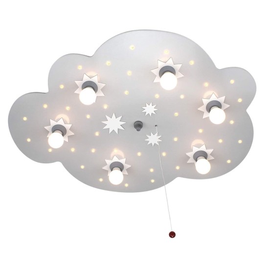 Φωτιστικό Τοίχου-Οροφής Σύννεφο με Αστέρια Star Cloud Εξάφωτο