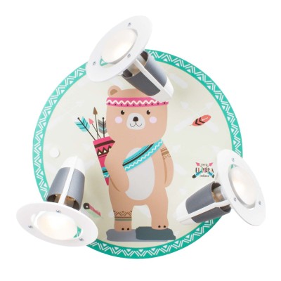 Φωτιστικό Τοίχου-Οροφής Αρκουδάκι Little Indians Bear Bjorn