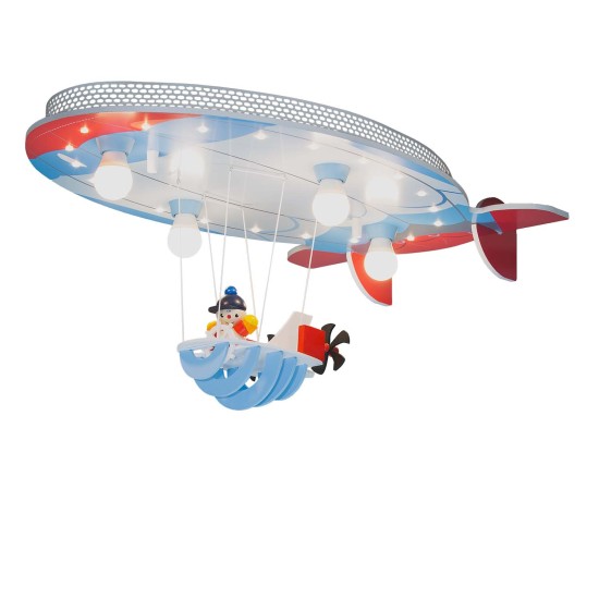 Κρεμαστό Φωτιστικό Οροφής Αερόπλοιο Ζέπελιν Γαλάζιο Technology Joe