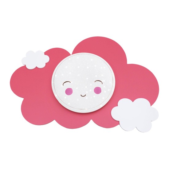 Φωτιστικό Τοίχου-Οροφής LED Σύννεφο Ροζ Starlight Smile Cloud
