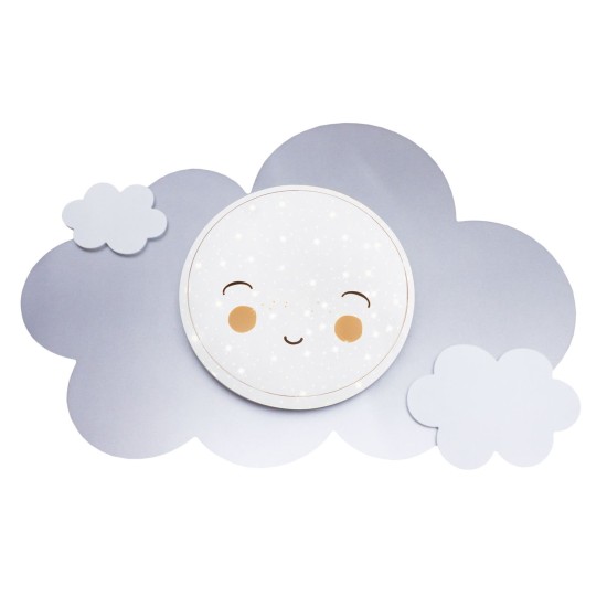 Φωτιστικό Τοίχου-Οροφής LED Σύννεφο Ασημί Starlight Smile Cloud