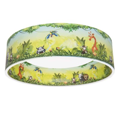 Φωτιστικό Οροφής Ζωάκια της Ζούγκλας Πράσινο Wildlife