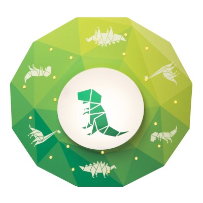 Φωτιστικό Οροφής LED Δεινόσαυροι Πράσινο Trio Dinos