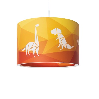 Κρεμαστό Φωτιστικό Οροφής Δεινόσαυροι Πορτοκαλί Dinos