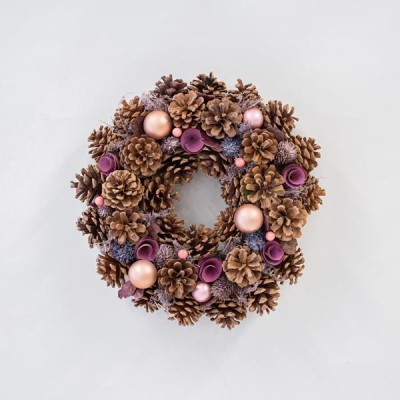 ΣΤΕΦΑΝΙ, ΜΕ ΚΟΥΚΟΥΝΑΡΕΣ ΚΑΙ ΡΟΖ ΔΙΑΚΟΣΜΗΤΙΚΑ, 34cm ΣΤΕΦΑΝΙ, ΜΕ ΚΟΥΚΟΥΝΑΡΕΣ ΚΑΙ ΡΟΖ ΔΙΑΚΟΣΜΗΤΙΚΑ, 34cm