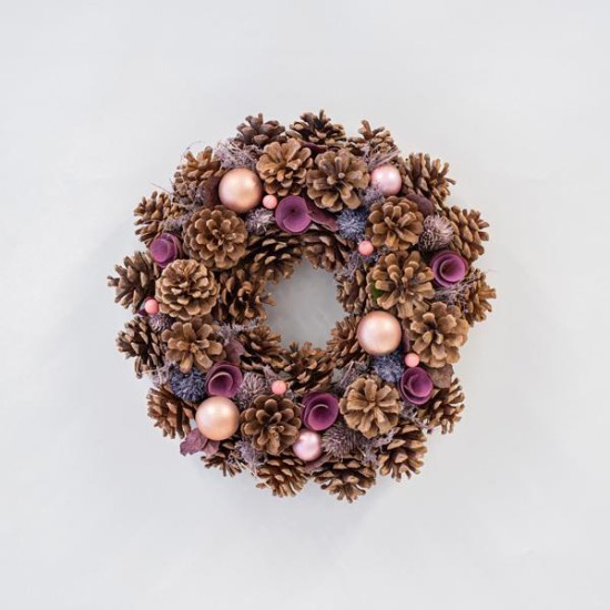 ΣΤΕΦΑΝΙ, ΜΕ ΚΟΥΚΟΥΝΑΡΕΣ ΚΑΙ ΡΟΖ ΔΙΑΚΟΣΜΗΤΙΚΑ, 34cm ΣΤΕΦΑΝΙ, ΜΕ ΚΟΥΚΟΥΝΑΡΕΣ ΚΑΙ ΡΟΖ ΔΙΑΚΟΣΜΗΤΙΚΑ, 34cm