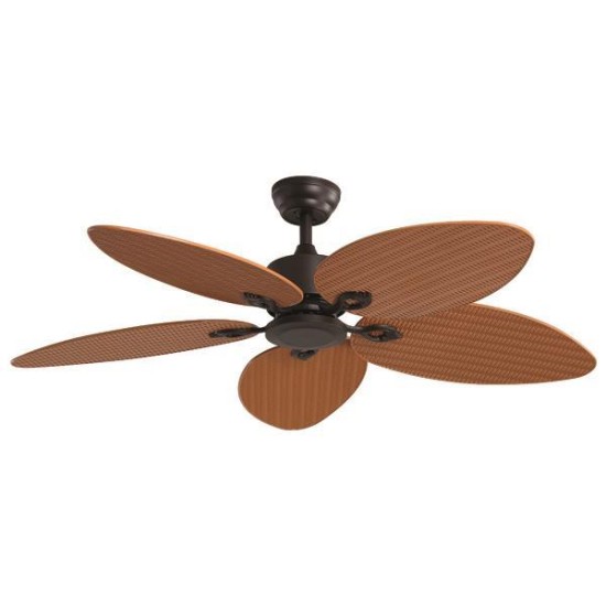 ΑΝΕΜΙΣΤΗΡΑΣ ΟΡΟΦΗΣ ΚΑΦΕ ΧΡΩΜΑ ΞΥΛΟΥ, ΡΑΤΑΝ ΠΛΕΞΗ ΜΕ ΚΟΝΤΡΟΛ Φ132 60W