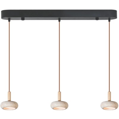 ΦΩΤΙΣΤΙΚΟ ΚΡΕΜΑΣΤΟ ΤΡΑΒΕΡΤΙΝΑ LED 3Χ5W ARTE ILLUMINA LITO