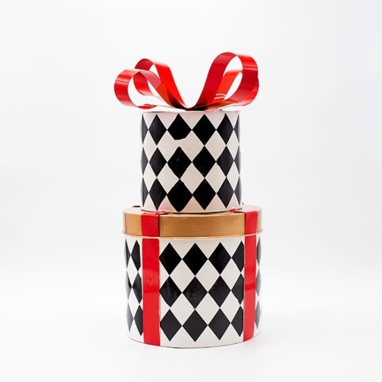 ΜΕΤΑΛΛΙΚΑ ΔΩΡΑΚΙΑ, ΜΑΥΡΟ ΚΑΡΟ ΜΕ ΚΟΚΚΙΝΟ, 40cm