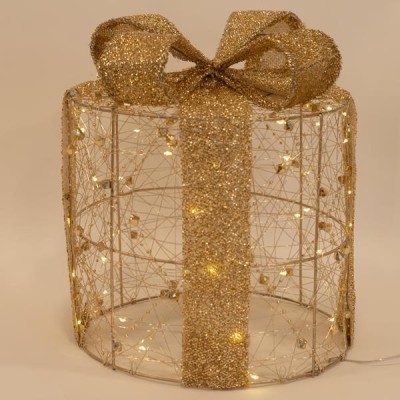 ΦΩΤΙΖΟΜΕΝΑ ΔΩΡΑ 15-20-25cm, ΜΠΑΤΑΡΙΑΣ, TIMER, ΧΡΥΣΟ ΜΕ ΠΕΡΛΕΣ, ΘΕΡΜΟ ΛΕΥΚΟ LED, IP20