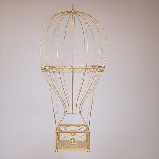 ΜΕΤΑΛΛΙΚΟ ΑΕΡΟΣΤΑΤΟ, ΧΡΥΣΟ, 60x60x122cm